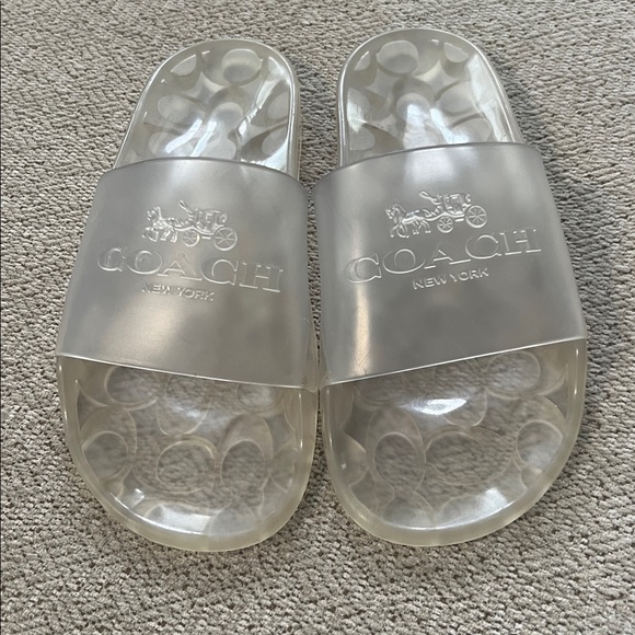 Coach Women's Transparent Slide Sandals - Picture 1 of 8